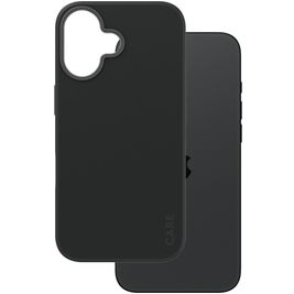 CARE by PanzerGlass Fashionable iPhone 16 Siliconen MagSafe Hoesje Backcover - Zwart CARE by PanzerGlass Fashionable iPhone 16 Siliconen MagSafe Hoesje Backcover - Zwart