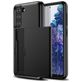 Mobigear Card Samsung Galaxy S21 Ultra Hoesje Hardcase Backcover Shockproof met Pasjeshouder - Grijs
