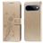 Mobigear Flowers Google Pixel 11 Pro XL Hoesje Bookcase Portemonnee - Goud