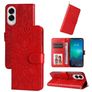 Mobigear Sunflower Samsung Galaxy S25 Edge Hoesje Bookcase Portemonnee - Rood