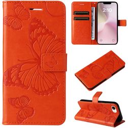Mobigear Butterfly iPhone 16e Hoesje Bookcase Portemonnee - Oranje