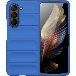 Mobigear Bumpy Samsung Galaxy Z Fold 5 Hoesje Flexibel TPU Backcover - Donkerblauw