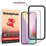 GrizzlyCoat Easy Fit iPhone 15 Plus Glazen Screenprotector - Case Friendly + Installatie Frame - Zwart