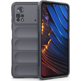 Mobigear Bumpy POCO X4 Pro 5G Hoesje Flexibel TPU Backcover - Charcoal