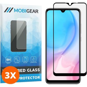 Mobigear Premium Xiaomi Redmi 9C Glazen Screenprotector - Case Friendly - Zwart (3-Pack)