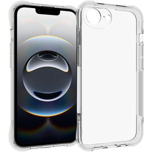 Mobigear Cushion Doorzichtig iPhone 16e Hoesje Flexibel TPU Backcover - Transparant
