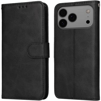 Mobigear Wallet iPhone 17 Pro Max Hoesje Bookcase Portemonnee - Zwart