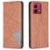 Mobigear Rhombus Slim Motorola Moto G84 Hoesje Bookcase - Bruin