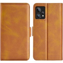 Mobigear Slim Magnet Realme 9 Pro Plus Hoesje Bookcase Portemonnee - Cognac
