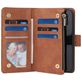 Mobigear Zipper iPhone 12 Pro Hoesje Bookcase Portemonnee - Bruin