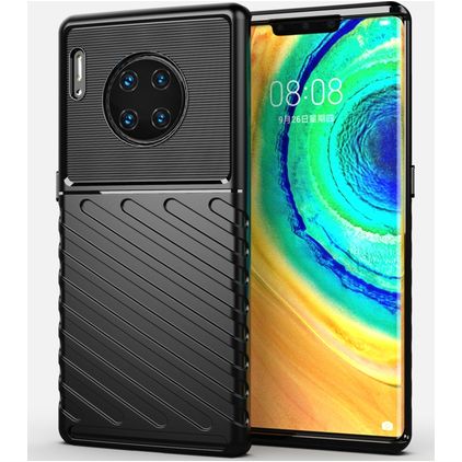 Mobigear Groove Huawei Mate 30 Pro Hoesje Flexibel TPU Backcover - Zwart