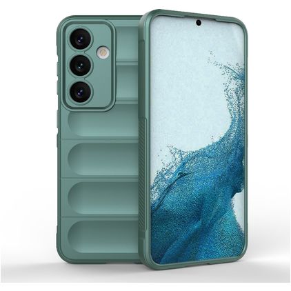 Mobigear Bumpy Samsung Galaxy S24 Hoesje Flexibel TPU Backcover - Groen