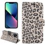 Mobigear Leopard iPhone 14 Plus Hoesje Bookcase Portemonnee - Bruin