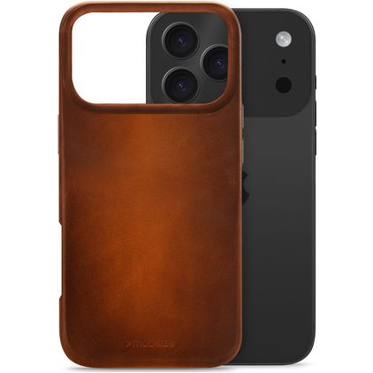 Mobilize Premium iPhone 17 Pro Max MagSafe Hoesje Echt Leer Backcover - Burned Cognac
