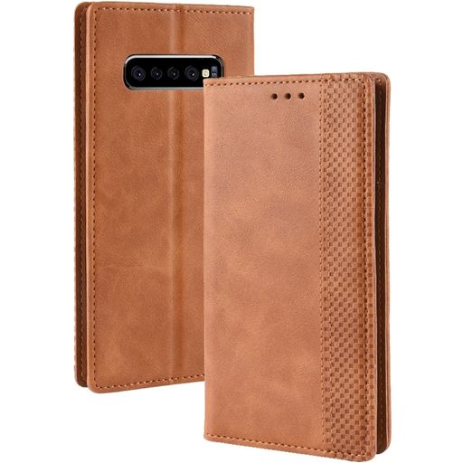 Mobigear Sensation Samsung Galaxy S10 Plus Hoesje Bookcase Portemonnee - Cognac