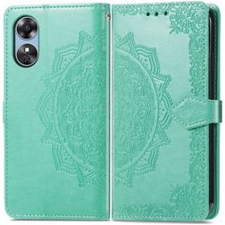 Mobigear Mandala OPPO A17 Hoesje Bookcase Portemonnee - Groen