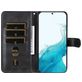 Mobigear Zipper Samsung Galaxy S23 Hoesje Bookcase Portemonnee - Zwart