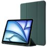 Mobigear Tri-Fold Gel iPad Air 11 Inch (2025) Hoes TPU,Kunstleer Bookcase + Stylus Houder - Groen