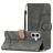 Mobigear Stitch iPhone 17 Hoesje Bookcase Portemonnee - Grijs