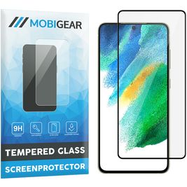 Mobigear Premium Samsung Galaxy S21 FE Glazen Screenprotector - Case Friendly - Zwart
