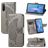 Mobigear Butterfly Sony Xperia 10 III Hoesje Bookcase Portemonnee - Grijs