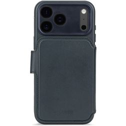 Decoded Detachable Wallet iPhone 17 Pro MagSafe Hoesje Echt Leer Uitneembare 2in1 Bookcase Portemonnee - Navy Shadow