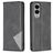 Mobigear Rhombus Slim Samsung Galaxy S25 Edge Hoesje Bookcase - Zwart