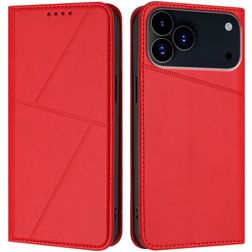 Mobigear Frosted Flip iPhone 17 Pro Hoesje Bookcase Portemonnee - Rood