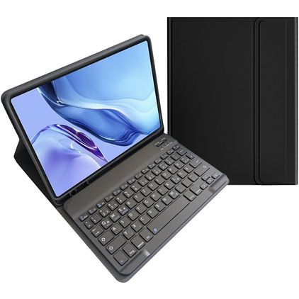 Mobigear Keys iPad Air 3 (2019) Hoes QWERTZ Bluetooth Toetsenbord Bookcase + Stylus Houder - Zwart