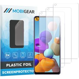 Mobigear Samsung Galaxy A21s Screenprotector Folie - Case Friendly (3-Pack)