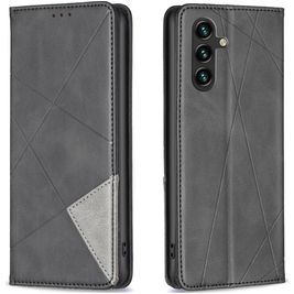 Mobigear Rhombus Slim Samsung Galaxy A55 Hoesje Bookcase - Zwart