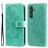 Mobigear Flowers Samsung Galaxy A55 Hoesje Bookcase Portemonnee - Groen