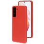 Mobiparts Samsung Galaxy S21 Siliconen Hoesje Backcover - Scarlet Red