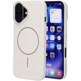 Mobiparts Slim Line iPhone 16 MagSafe Hoesje Hardcase Backcover - Off White