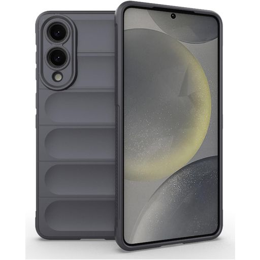 Mobigear Bumpy Samsung Galaxy S25 Edge Hoesje Flexibel TPU Backcover - Grijs