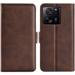 Mobigear Slim Magnet Xiaomi 13T Hoesje Bookcase Portemonnee - Bruin