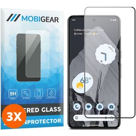 Mobigear Premium Google Pixel 8 Pro Glazen Screenprotector - Case Friendly - Zwart (3-Pack)