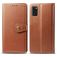 Mobigear Snap Button Samsung Galaxy A41 Hoesje Bookcase Portemonnee - Cognac