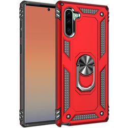 Mobigear Armor Ring Samsung Galaxy Note 10 Hoesje Hardcase Backcover Shockproof met Ringhouder - Rood