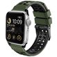 Mobigear Aero Armor Siliconen Apple Watch Bandje Gespsluiting - 42/41/40/38 mm - Legergroen