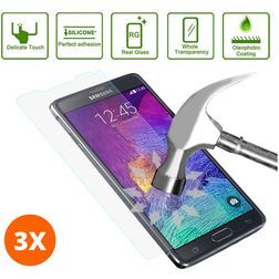Mobigear Samsung Galaxy Note 4 Glazen Screenprotector - Case Friendly (3-Pack)