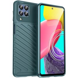 Mobigear Groove Samsung Galaxy M53 Hoesje Flexibel TPU Backcover - Groen