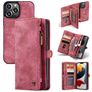 Caseme 008 iPhone 13 Pro Hoesje Uitneembare 2in1 Bookcase Portemonnee - Rood