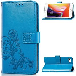 Mobigear Clover iPhone 7 Hoesje Bookcase Portemonnee - Blauw Mobigear Clover iPhone 7 Hoesje Bookcase Portemonnee - Blauw