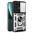 Mobigear Armor Ring Cam Slide Xiaomi 13 Hoesje Hardcase Backcover Shockproof met Ringhouder en Camera Slider - Zilver