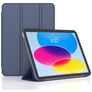 Mobigear Tri-Fold Gel iPad 10 (2022) Hoes TPU,Kunstleer Bookcase - Donkerblauw