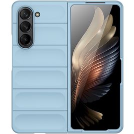 Mobigear Bumpy Samsung Galaxy Z Fold 5 Hoesje Flexibel TPU Backcover - Blauw
