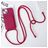 Mobigear Lanyard Card iPhone 15 Siliconen Hoesje met koord en Pasjeshouder - Bordeaux Rood
