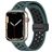 Mobigear Sport Plus Mag Siliconen Apple Watch Bandje Magneetsluiting - 49/46/45/44 mm - Zwart / Groen