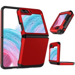 Mobigear Non-slip Armor Samsung Galaxy Z Flip 5 Hoesje Hardcase Backcover Shockproof - Rood